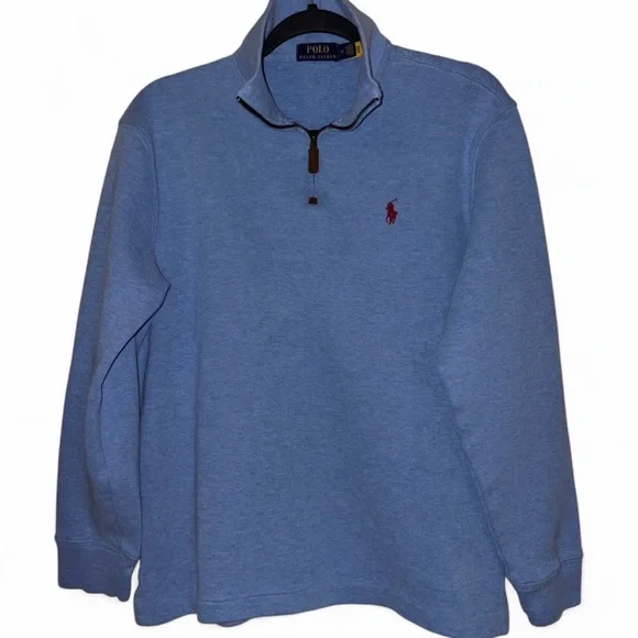 Polo Ralph Lauren Men's Blue Quarterzip - Picture 1 of 4